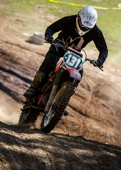 Oldest rider, oldest bike against all ages, finished 12th out of 42 on the start line.