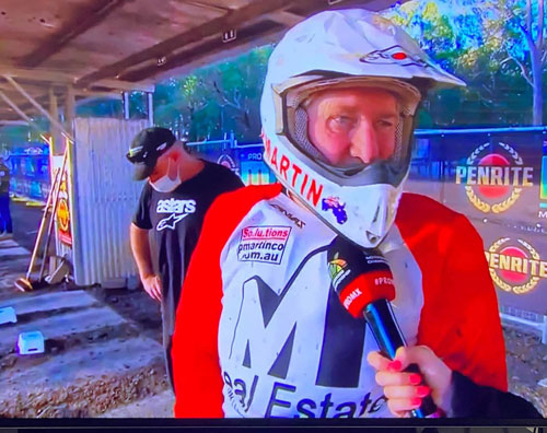 Interviewed on the Start line.