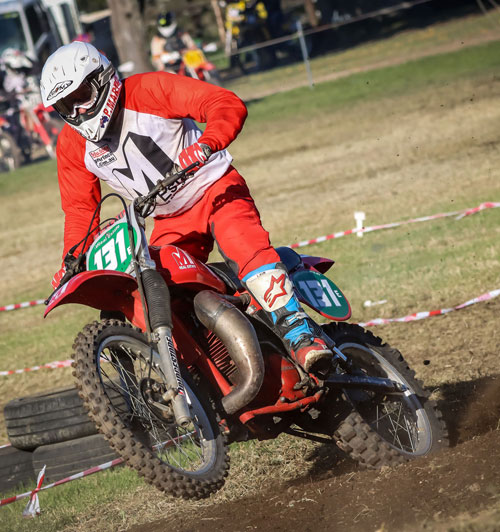 Handling the rough on the 1979 CR250RZ.