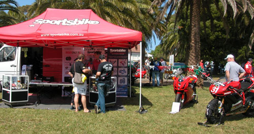 Promotional Display at Ducati Owners Club NSW Concourse.