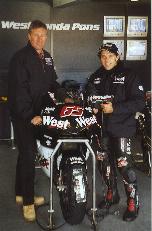 Peter Martin with Loris Capirossi.